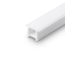 Funda de silicona flexible blanca - Tira LED a neón - 10x10 mm - Curvatura vertical - Empotrable
