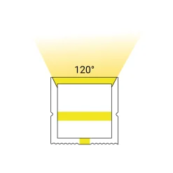 Funda de silicona flexible blanca - Tira LED a neón - 10x10 mm - Superficie