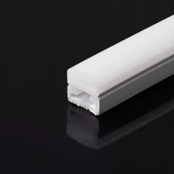 Funda de silicona flexible blanca - Tira LED a neón - 12x12 mm - 3 lados - Superficie