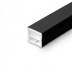 Funda de silicona flexible negra - Tira LED a neón - 16x16 mm - Superficie