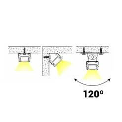 Grapa metálica para sujeción de perfiles 18x12mm (1ud)