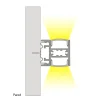 Grapa metálica para sujeción del perfil tira LED doble ref. BPERFALP196