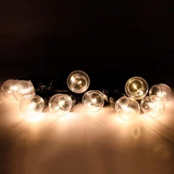 Guirnalda LED con panel solar de 8 metros con 10 bombillas integradas