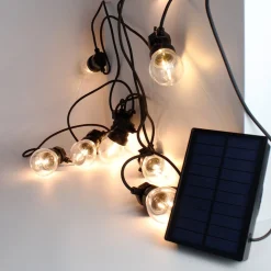 Guirnalda LED con panel solar de 8 metros con 10 bombillas integradas