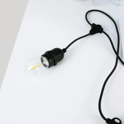 Guirnalda solar exterior - 15 Bombillas LED filamento E27 - IP44 - 10 metros