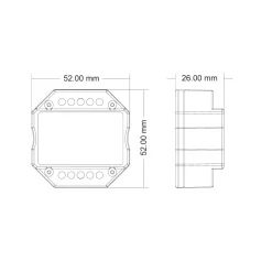 Interruptor Relay - WiFi+RF - 100-240V AC - 10A-8A-6A - TUYA - Skydance