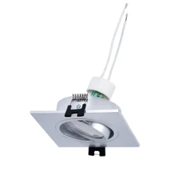 KIT Aro downlight cuadrado 93x93mm + Bombilla GU10 6W + Casquillo