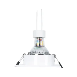 KIT Aro downlight cuadrado 93x93mm + Bombilla GU10 6W + Portalámparas
