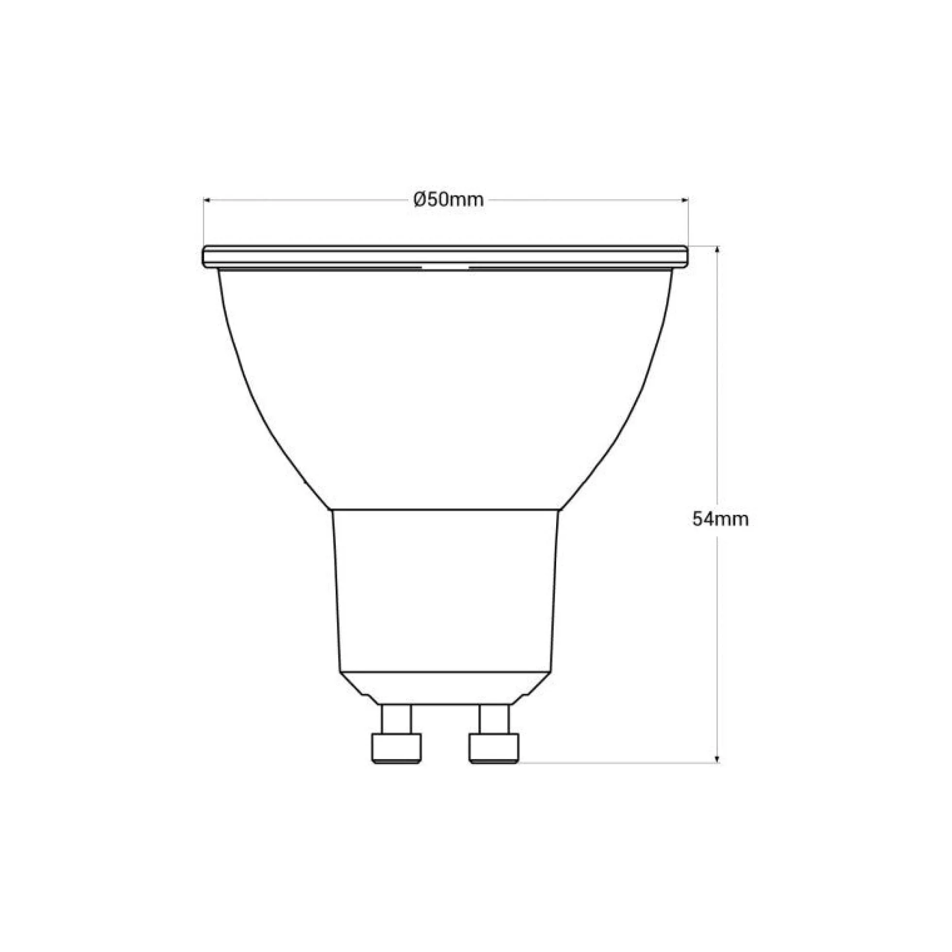 KIT Aro downlight cuadrado 93x93mm + Bombilla GU10 6W + Portalámparas
