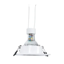 KIT Aro downlight cuadrado 93x93mm + Bombilla GU10 6W + Portalámparas