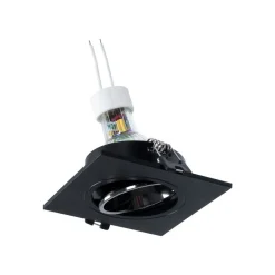 KIT Aro downlight cuadrado 93x93mm + Bombilla GU10 6W + Portalámparas