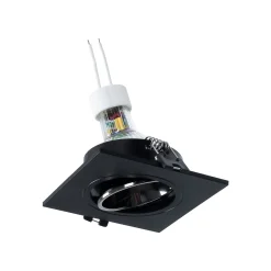 KIT Aro downlight cuadrado 93x93mm + Bombilla GU10 6W + Portalámparas