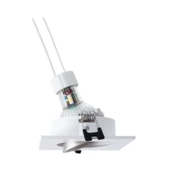 KIT Aro downlight cuadrado 93x93mm + Bombilla GU10 6W + Portalámparas