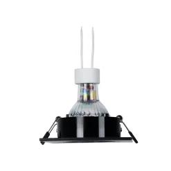 KIT Aro downlight cuadrado 93x93mm + Bombilla GU10 6W + Portalámparas