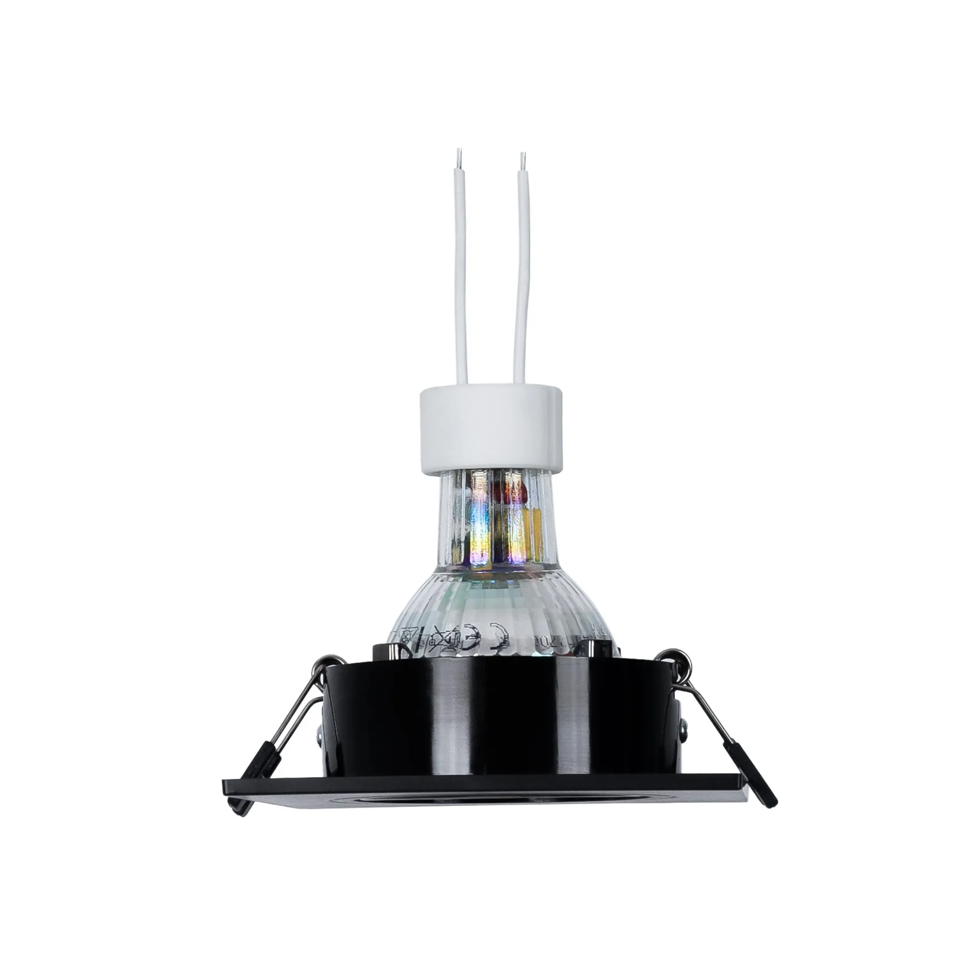 KIT Aro downlight cuadrado 93x93mm + Bombilla GU10 6W + Portalámparas