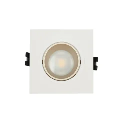 KIT Aro downlight cuadrado 93x93mm + Bombilla GU10 6W + Portalámparas