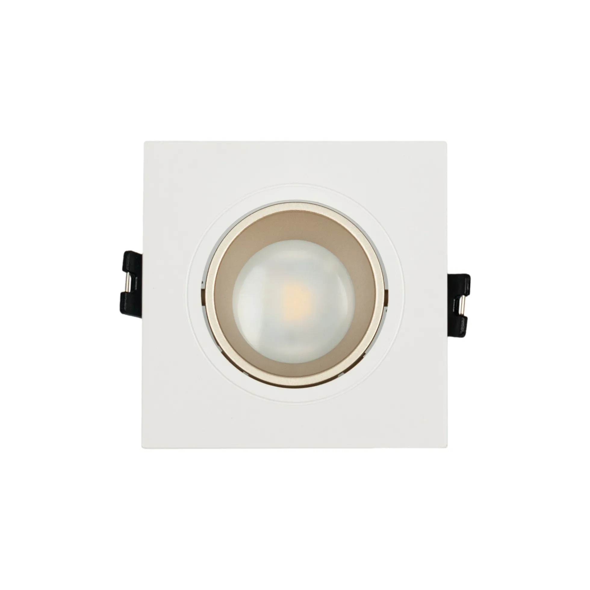 KIT Aro downlight cuadrado 93x93mm + Bombilla GU10 6W + Portalámparas