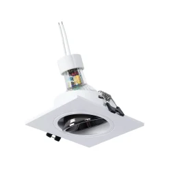 KIT Aro downlight cuadrado 93x93mm + Bombilla GU10 6W + Portalámparas