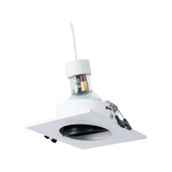 KIT Aro downlight cuadrado 93x93mm + Bombilla GU10 6W + Portalámparas