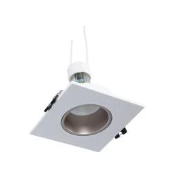 KIT Aro downlight cuadrado 93x93mm + Bombilla GU10 6W + Portalámparas