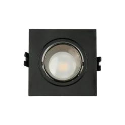 KIT Aro downlight cuadrado 93x93mm + Bombilla GU10 6W + Portalámparas