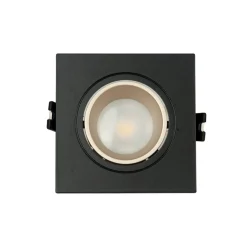 KIT Aro downlight cuadrado 93x93mm + Bombilla GU10 6W + Portalámparas