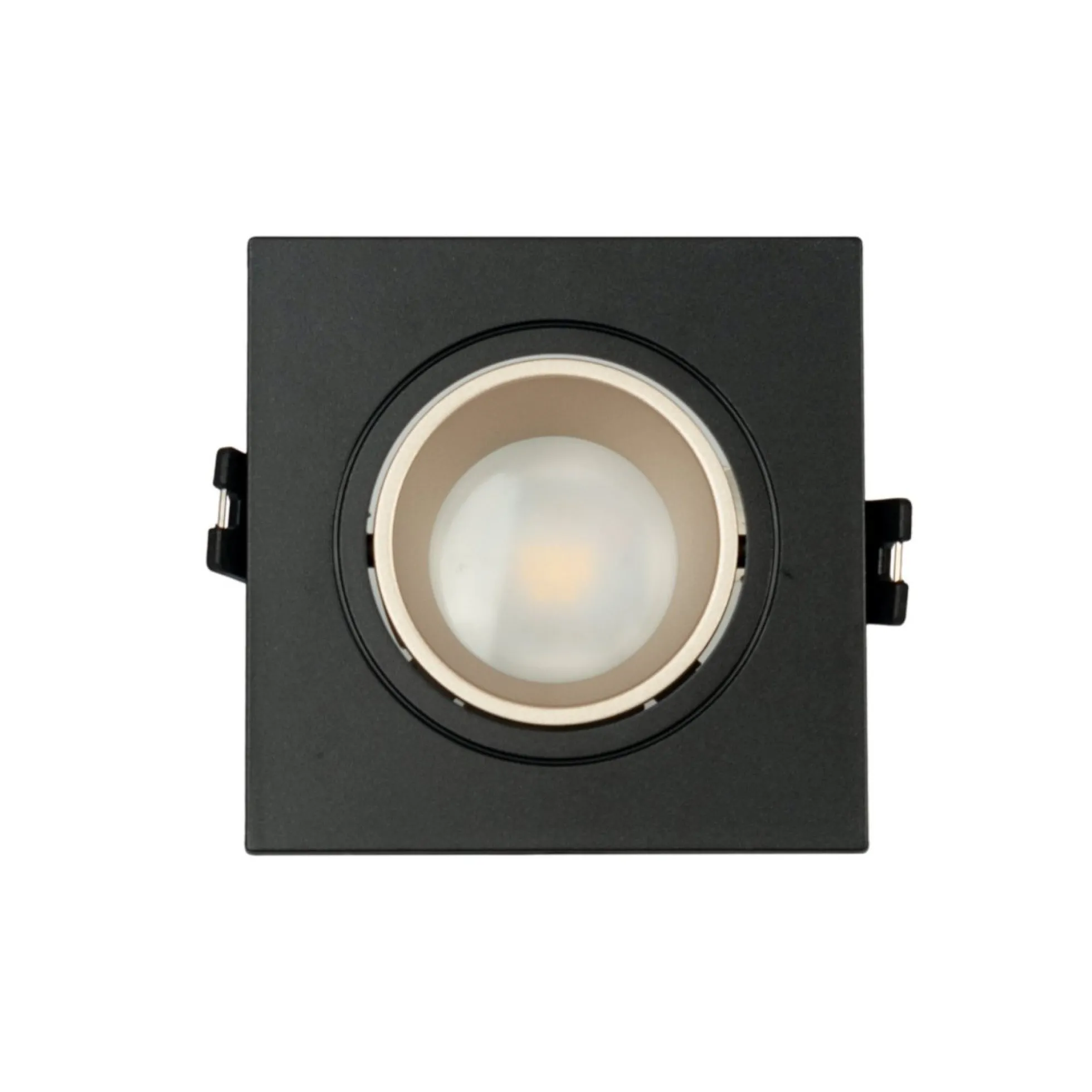 KIT Aro downlight cuadrado 93x93mm + Bombilla GU10 6W + Portalámparas
