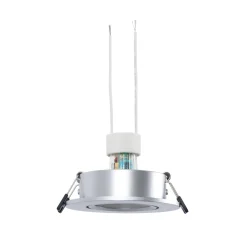 KIT Aro empotrable basculante Ø90mm + Bombilla GU10 6W + Portalámparas