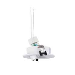 KIT Aro empotrable basculante Ø90mm + Bombilla GU10 6W + Portalámparas