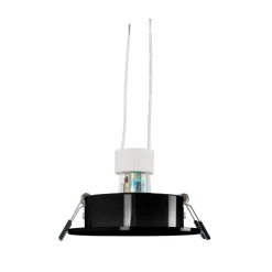 KIT Aro empotrable basculante Ø90mm + Bombilla GU10 6W + Portalámparas