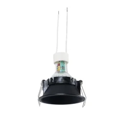 KIT Aro empotrable fijo Ø82mm + Bombilla GU10 6W + Portalámparas