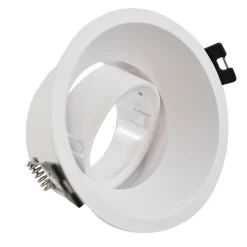 KIT Aro empotrable Ø93mm + Bombilla GU10 6W + Portalámparas