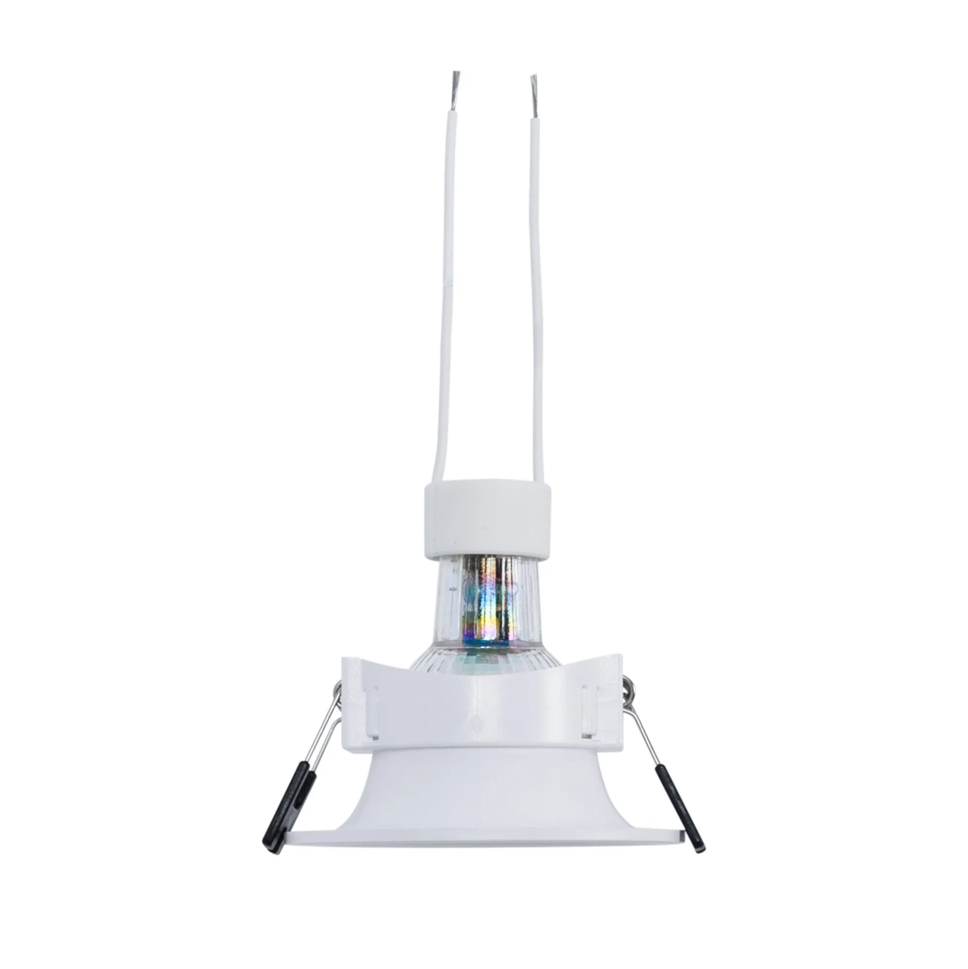 KIT Aro empotrable Ø86mm + Bombilla GU10 6W + Portalámparas