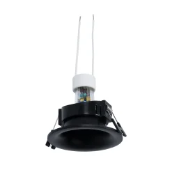 KIT Aro empotrable Ø86mm + Bombilla GU10 6W + Portalámparas