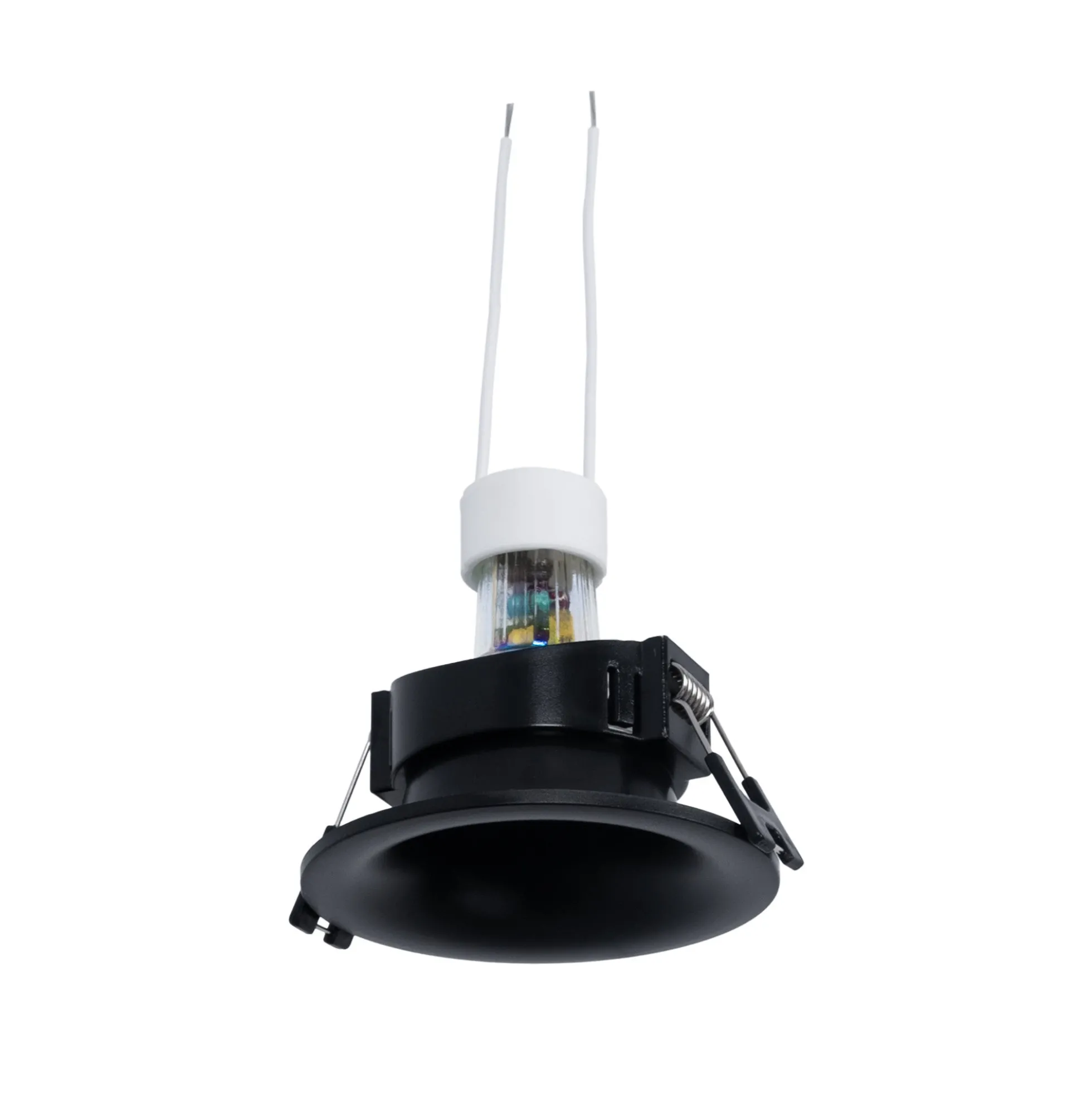 KIT Aro empotrable Ø86mm + Bombilla GU10 6W + Portalámparas