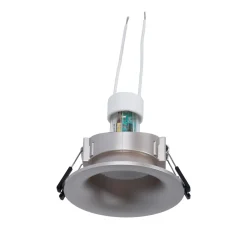 KIT Aro empotrable Ø86mm + Bombilla GU10 6W + Portalámparas