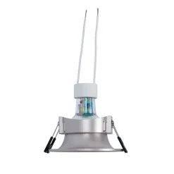 KIT Aro empotrable Ø86mm + Bombilla GU10 6W + Portalámparas