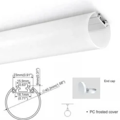 Kit de colgado para perfil de suspensión 23x8mm (1ud)