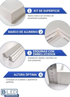 Kit de superficie para panel LED slim 60x60cm