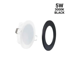 Kit Downlight LED exterior 5W - IP65 - Aro intercambiable - TRIAC regulable - Corte Ø68mm