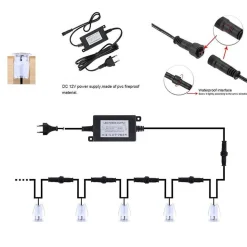 Kit 6 focos LED empotrables escalera o suelo 0,4W 12V-DC IP67