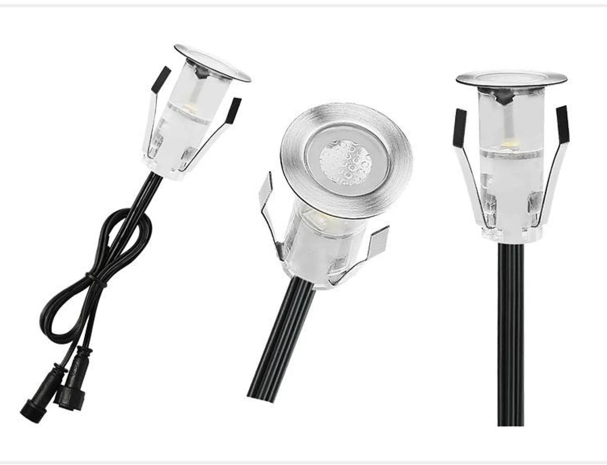 Kit 6 focos LED empotrables escalera o suelo 0,4W 12V-DC IP67