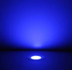 Kit 6 focos LED RGB empotrables en suelo Ø58x9mm 0,5W 12V-DC IP67
