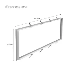 Kit Marco empotrable para Paneles LED 120x60