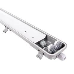 Kit pantalla estanca doble 60cm + 2 tubos LED T8 9W - 6000K