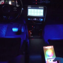 Kit para automóvil LED RGB 12V - Control desde el móvil por bluetooth / WIFI