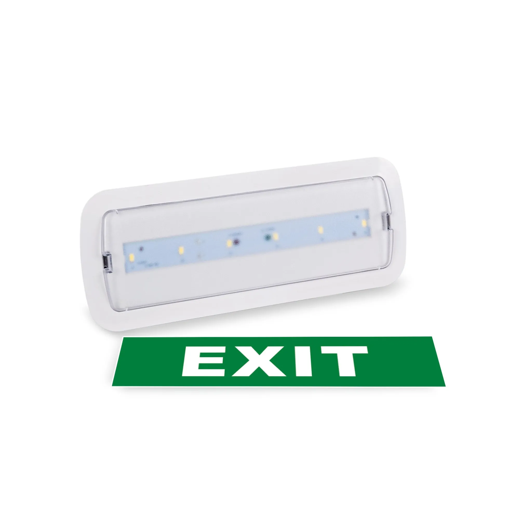 KIT Pictograma autoadhesivo "EXIT" + Luz de emergencia 3W