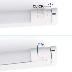 Kit regleta portatubos + tubo LED T8 - 9W - 60cm