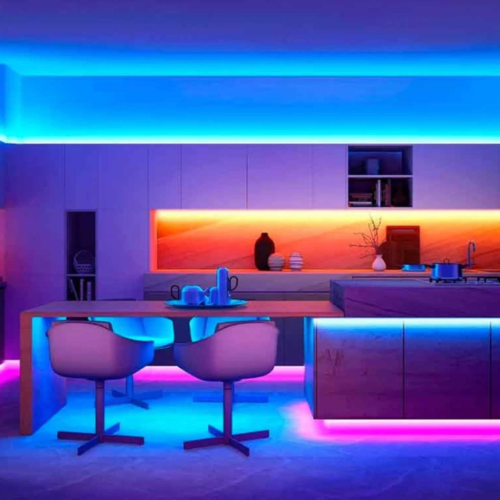 Kit tira LED RGB 5m con fuente, mando y controlador compatible 12V y 24V