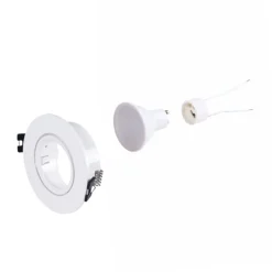 KIT x 10 - Aro downlight basculante + Bombilla GU10 5W + Casquillo GU10